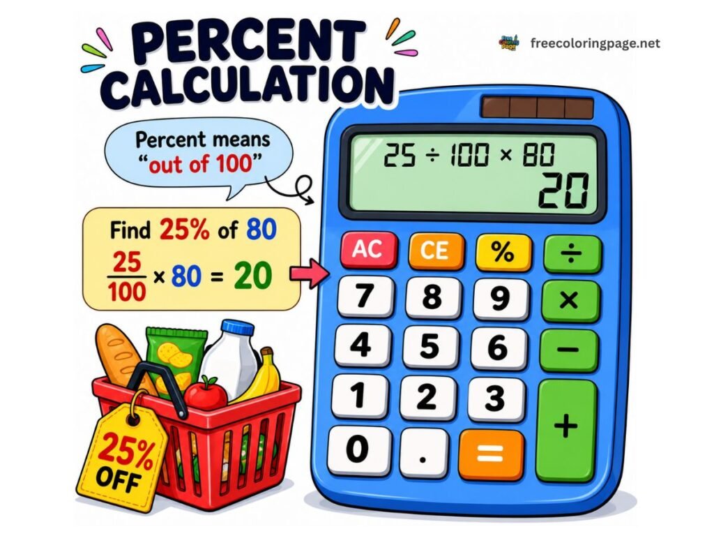 percentage calculation line- percentage calculator