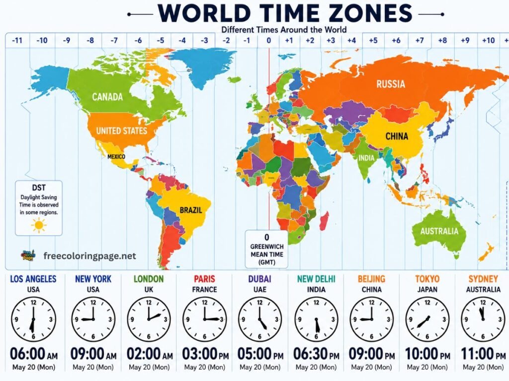 what time is it - World time zones 